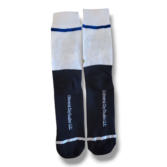 MINION Blue, Black and Yellow BELLO Cartoon Character Crew Socks 6-12 / 10-13 - Picture 3 of 5